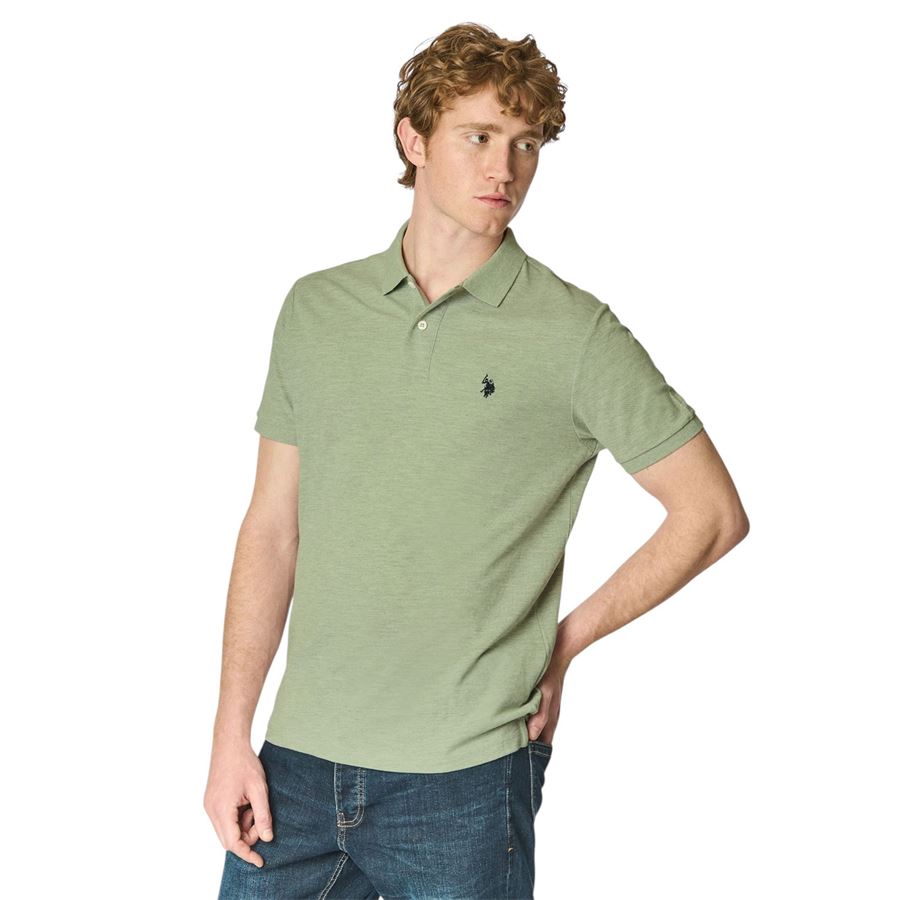 Polo a maniche corte da uomo in cotone melange premium quality con logo U.S. Polo Assn | US41197016247